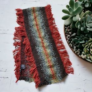 Guillaume de Mons Wool Blend Scarf, Multicolor, Fringes, Paris France